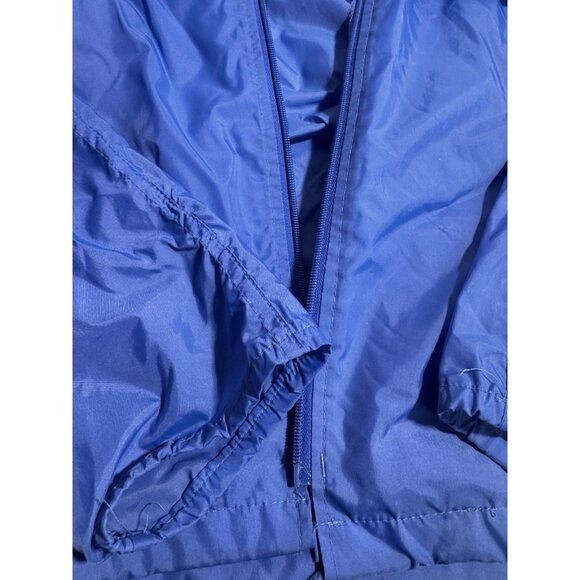 St John’s Bay Blue Hooded Windbreaker Jacket Men’s L Nylon Zip Lightweight - Picture 7 of 12